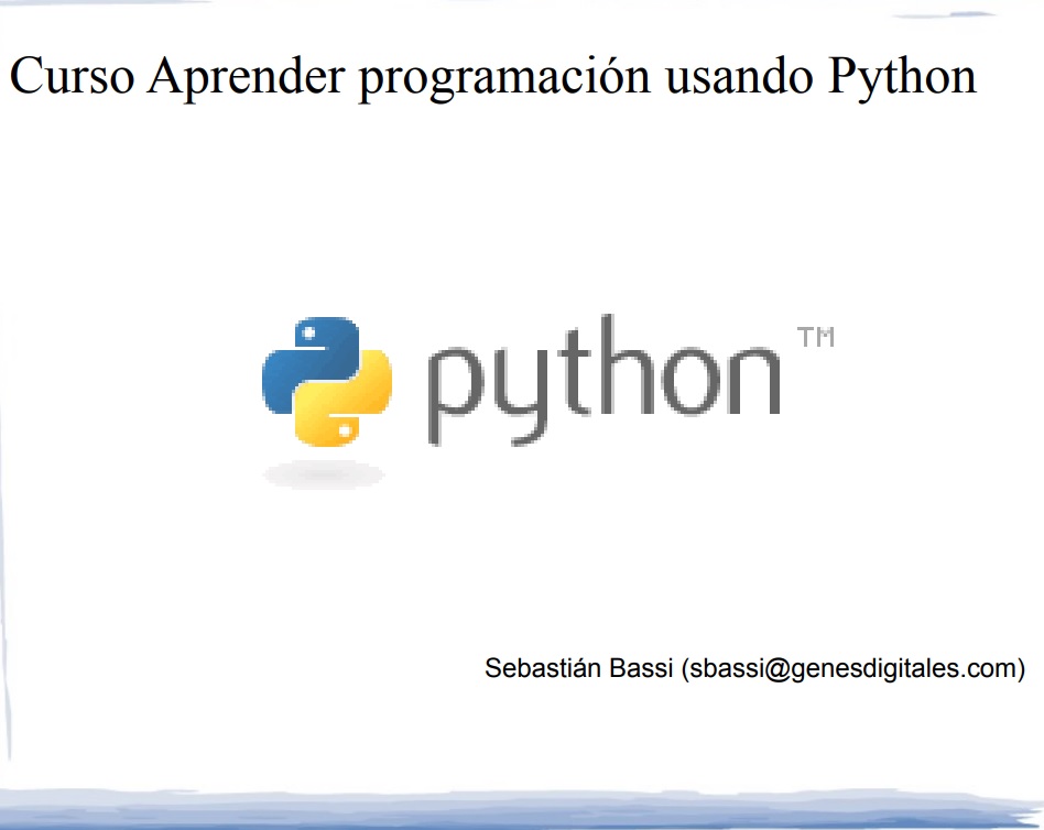 Curso Aprender programación usando Python